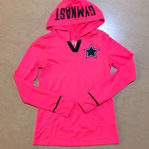 Justice Gymnast pink pullover size 10